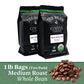 The Bean Organic Coffee Company Mocha Java, Medium Roast, Whole Bean Coffee, 16-Ounce Bags (Pack Of 2)