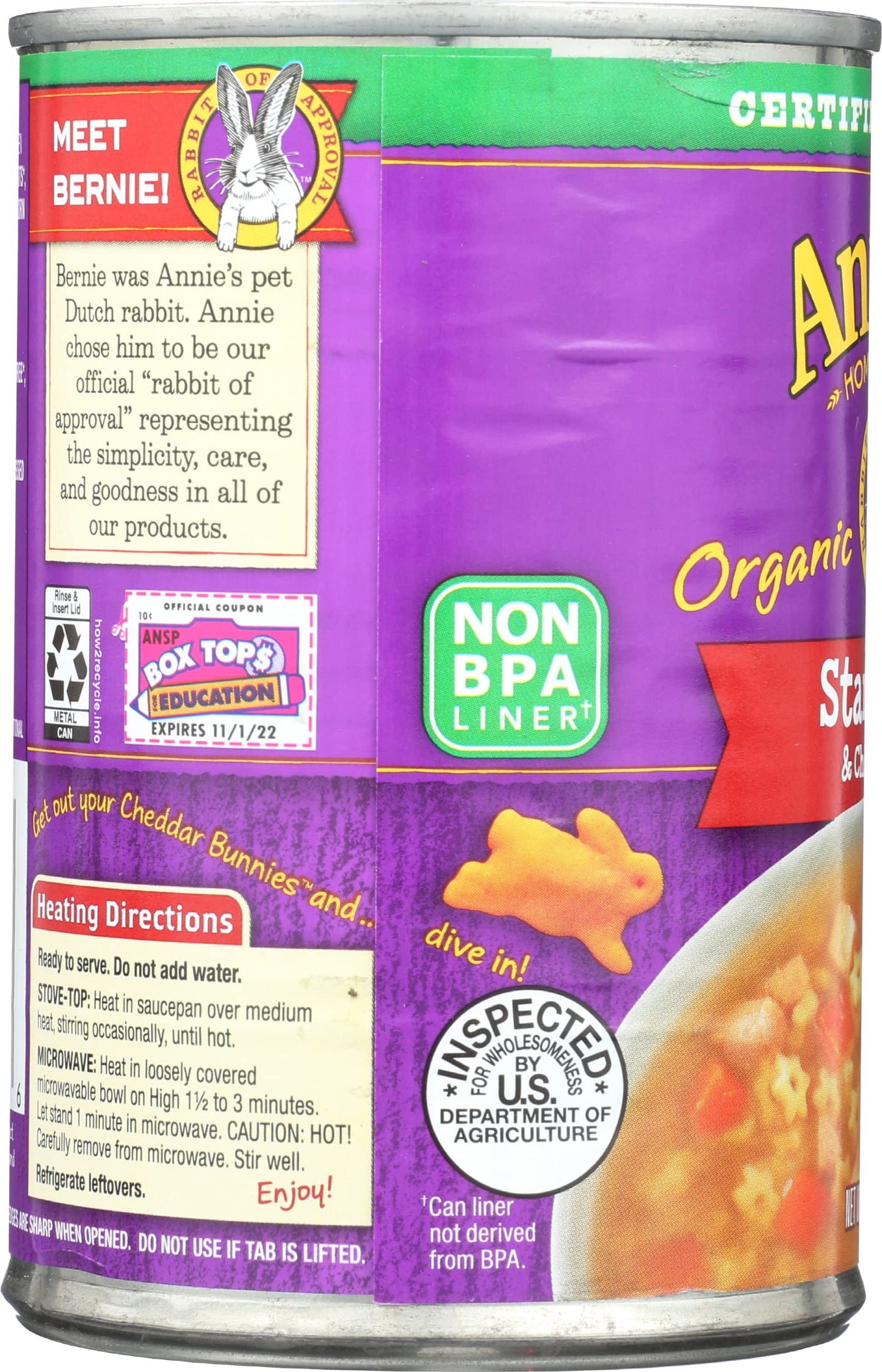 Annies Organic Star Pasta And Chicken Canned Soup, Ready To Serve, 14 Oz (Pack Of 8)