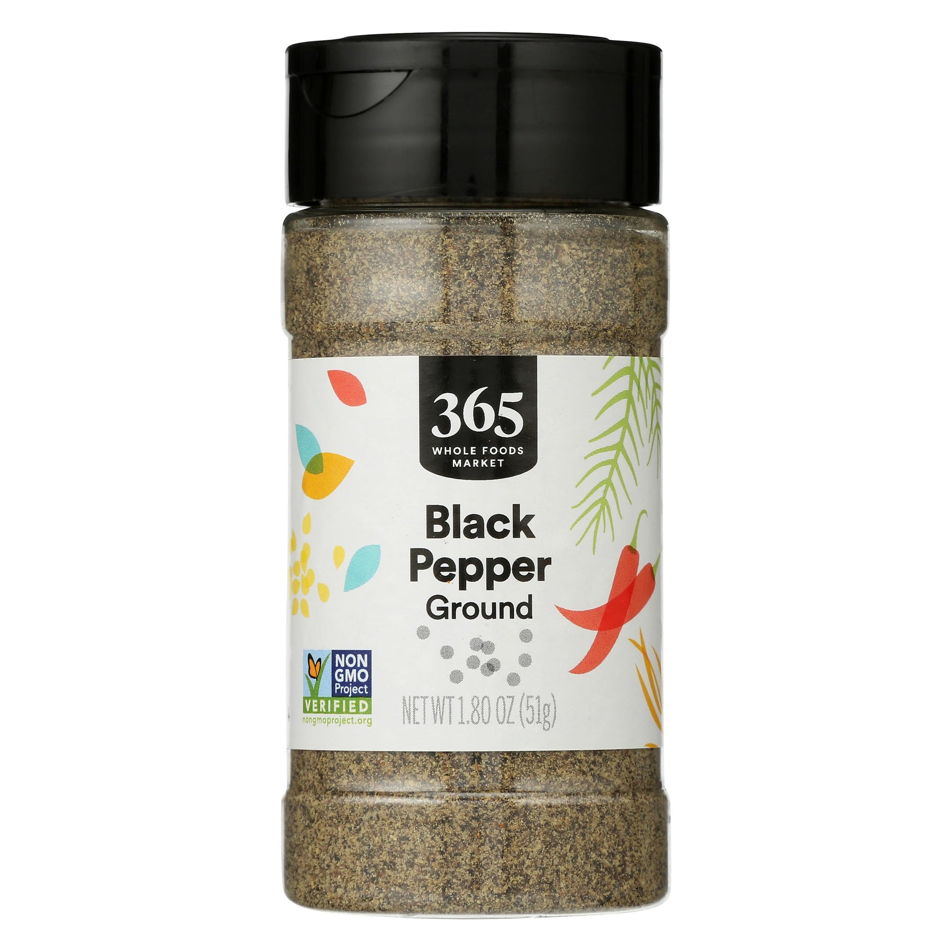 365 by Whole Foods Market, Black Pepper Ground, 1.8 Ounce