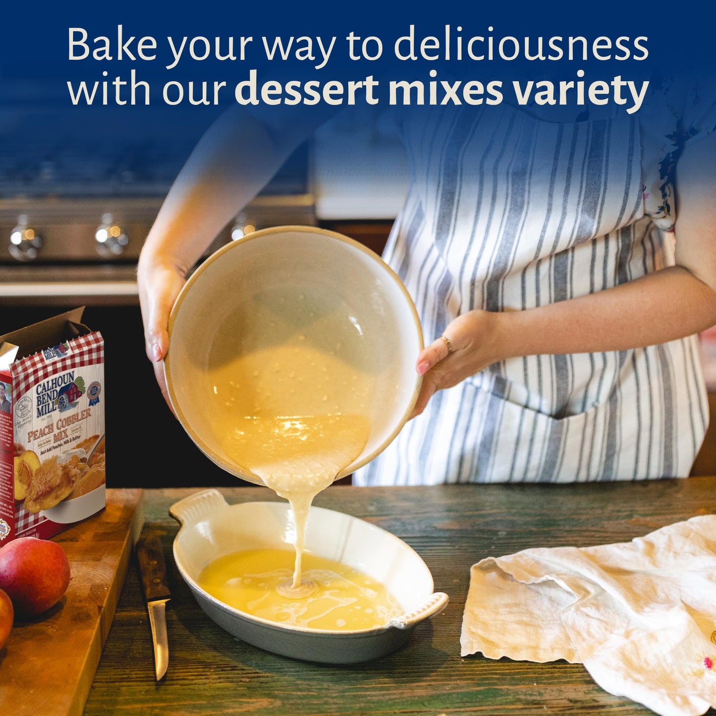 Calhoun Bend Mill Variety Bundle Mixes | Easy To Make Homemade Dessert For Apples, Peaches, Berries | Ideal For Gourmet Baking A