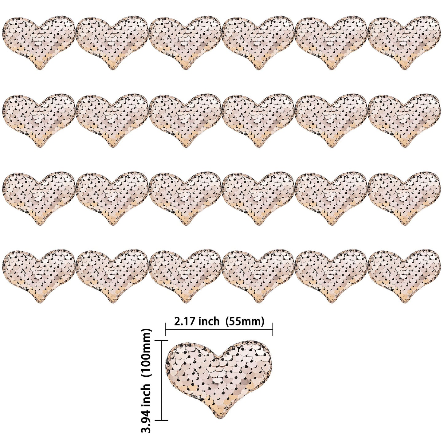 24Pcs Valentines Day Heart Cupcake Toppers Rose Gold Valentines Day Cupcake Picks Decorations for Valentine's Day Theme Wedding