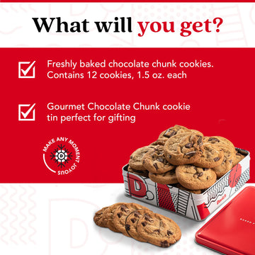 David'S Cookies 1Lb Chocolate Chunks Fresh Baked Cookies - Delectable & Premium Ingredients - No Added Preservatives Cookie Gift