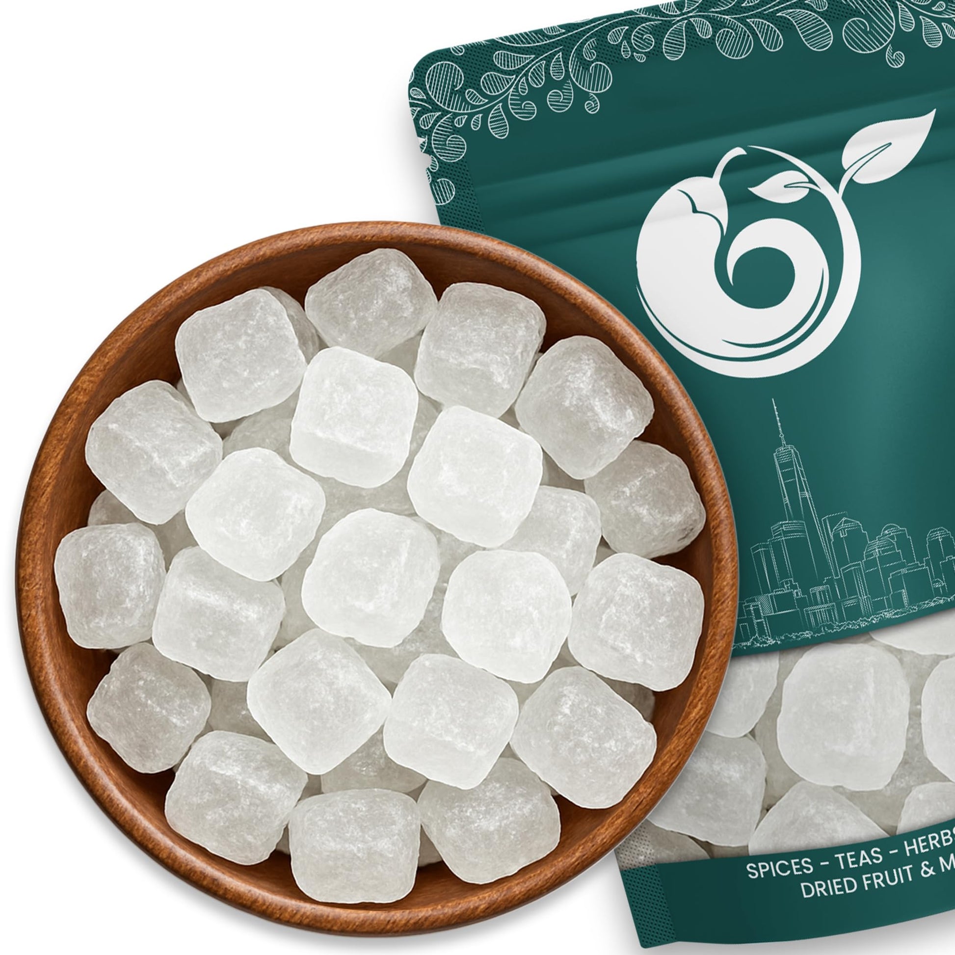 NY Spice Shop Lump Sugar Crystals - Edible Clear Candy for Coffee & Tea - 48 Ounce