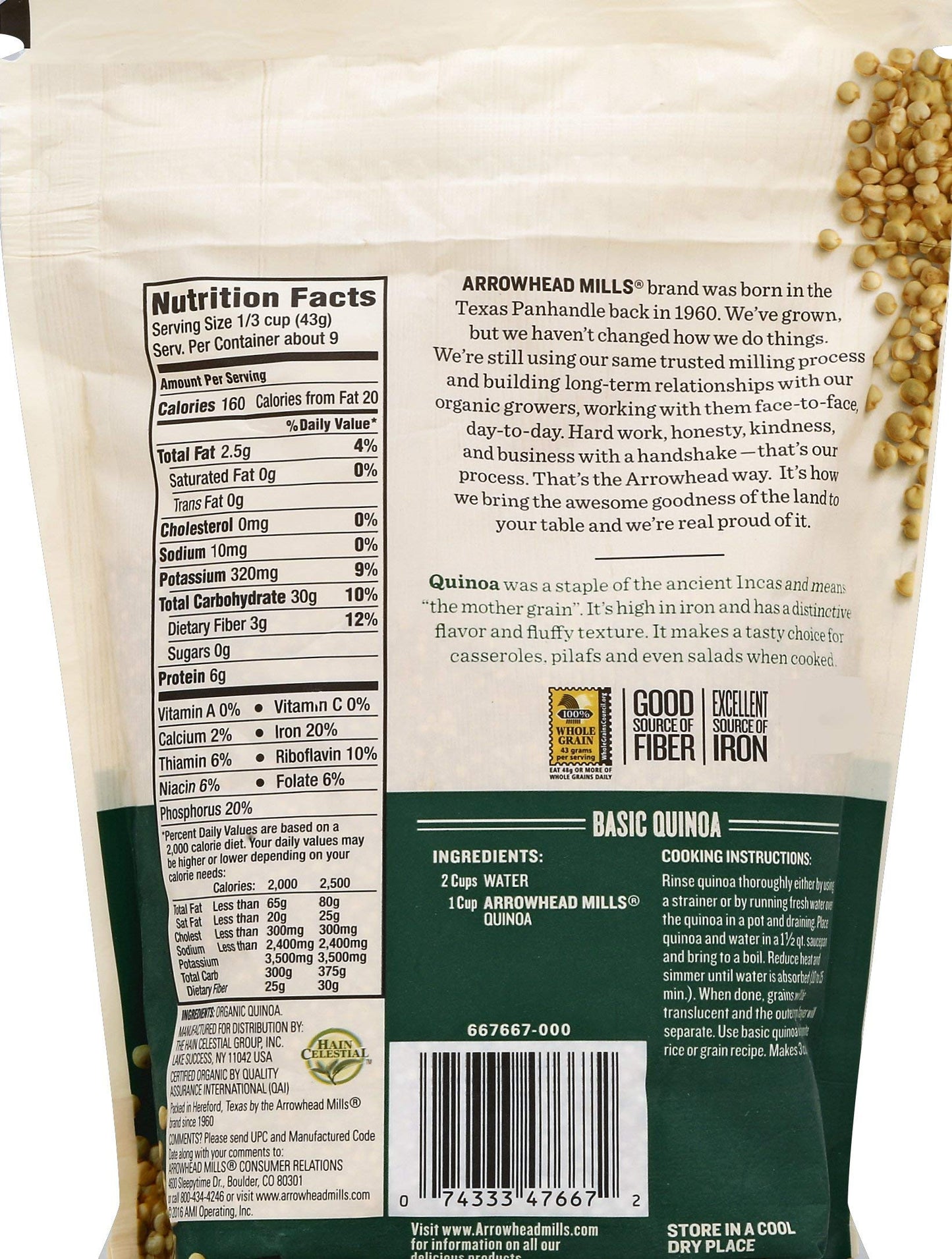 Arrowhead Mills Organic Quinoa, 14 Oz