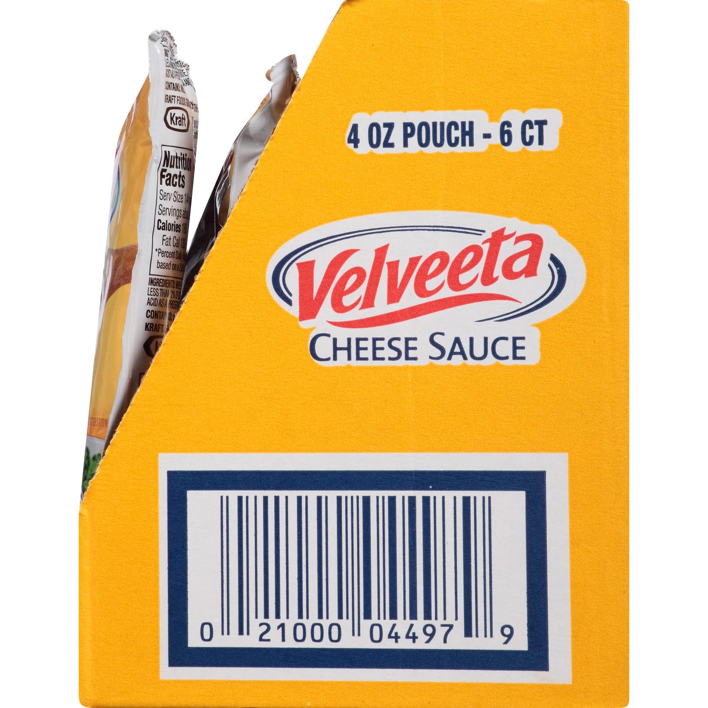 Velveeta Original Cheese Sauce Pouches, 24 Ct Pack, 4 Boxes Of 6 Pouches