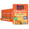 BEN S ORIGINAL Ready Rice Butter and Garlic Flavored Rice  Easy Dinner Side  8.8 oz Pouch (Pack of 12)