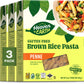 Heaven & Earth Brown Rice Gluten Free Penne, 12oz (3 Pack) | Whole Grain | Gluten Free Pasta | Amazing Texure - Tastes Like Regu