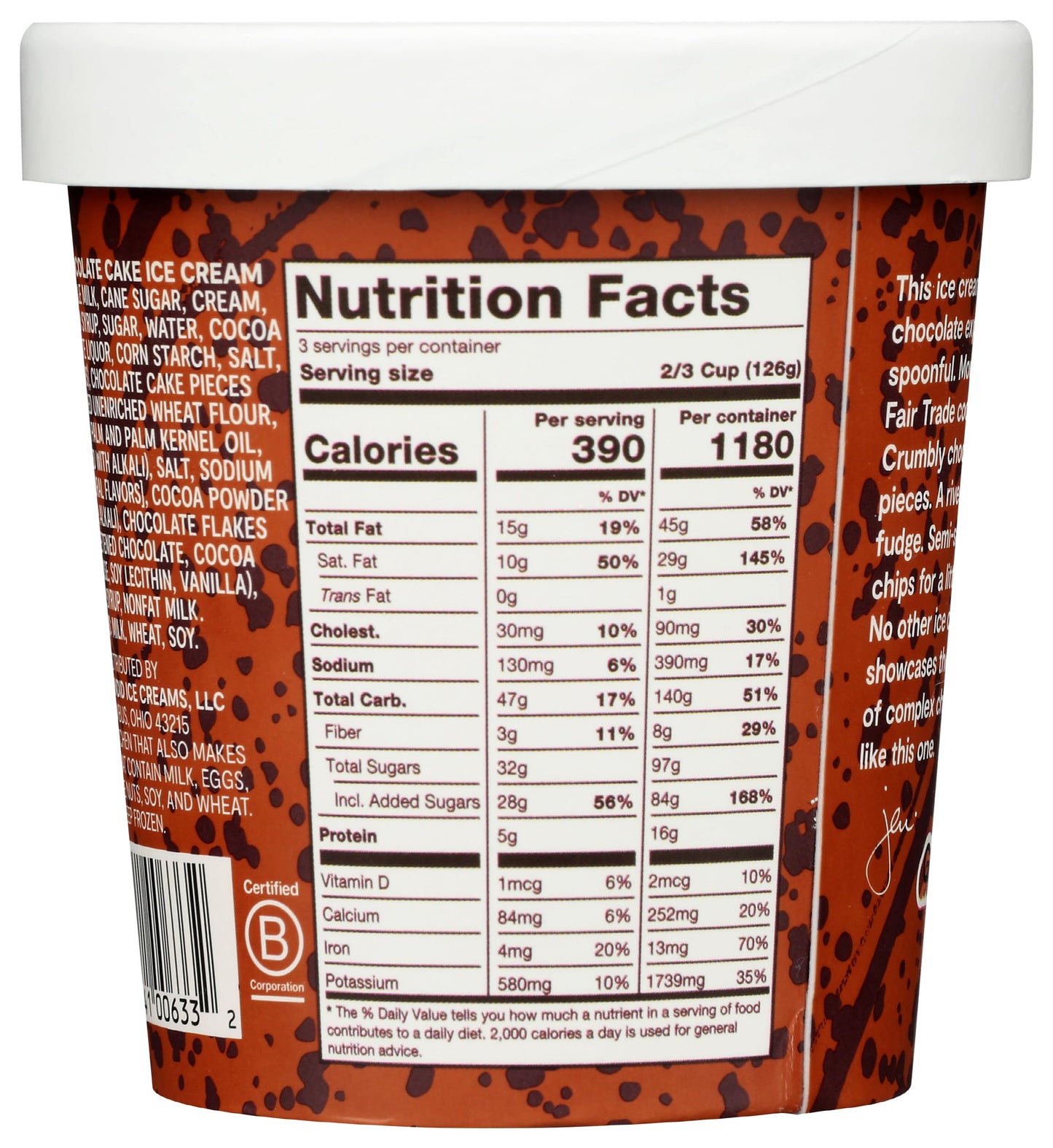 JENIS SPLENDID ICE CREAMS Blackout Chocolate Cake Ice Cream, 1 PT