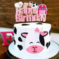 Glitter Pink Farm Animals Cake Topper Pink Farm Animals Birthday Cake Decoration Farm Animals Birthday Party Supplies Cow Birthd