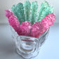Classic Rock Candy Sticks, Sugar Rock Crystal Lollipops, Individually Wrapped (Pack Of 12, Gender Reveal (Pink Cherry & Baby Blu