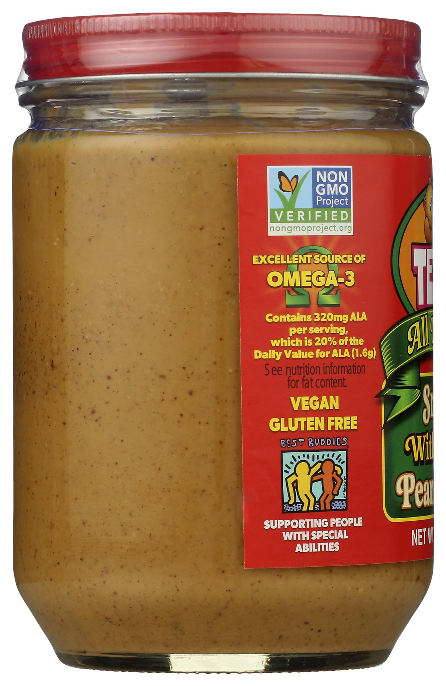 Teddie Smooth All Natural Peanut Butter With Flaxseed (Pack Of 4)