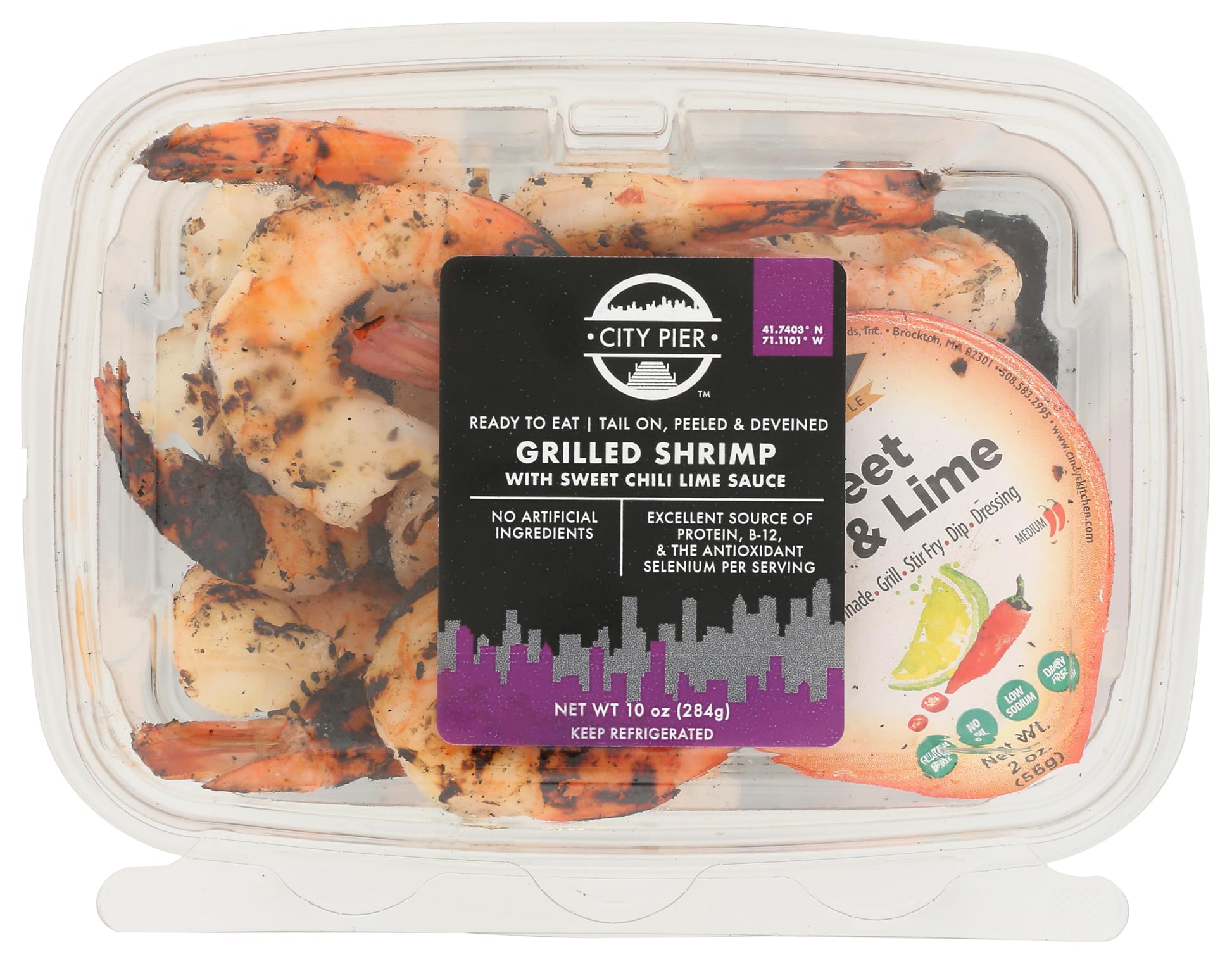 RAW SEAFOOD INC Grilled Shrimp with Sweet Chili and Lime Sauce, 10 OZ