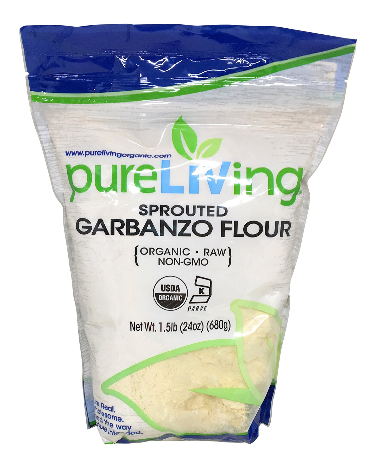 Pure Living Sprouted Garbanzo Bean Flour - 1.5 lbs