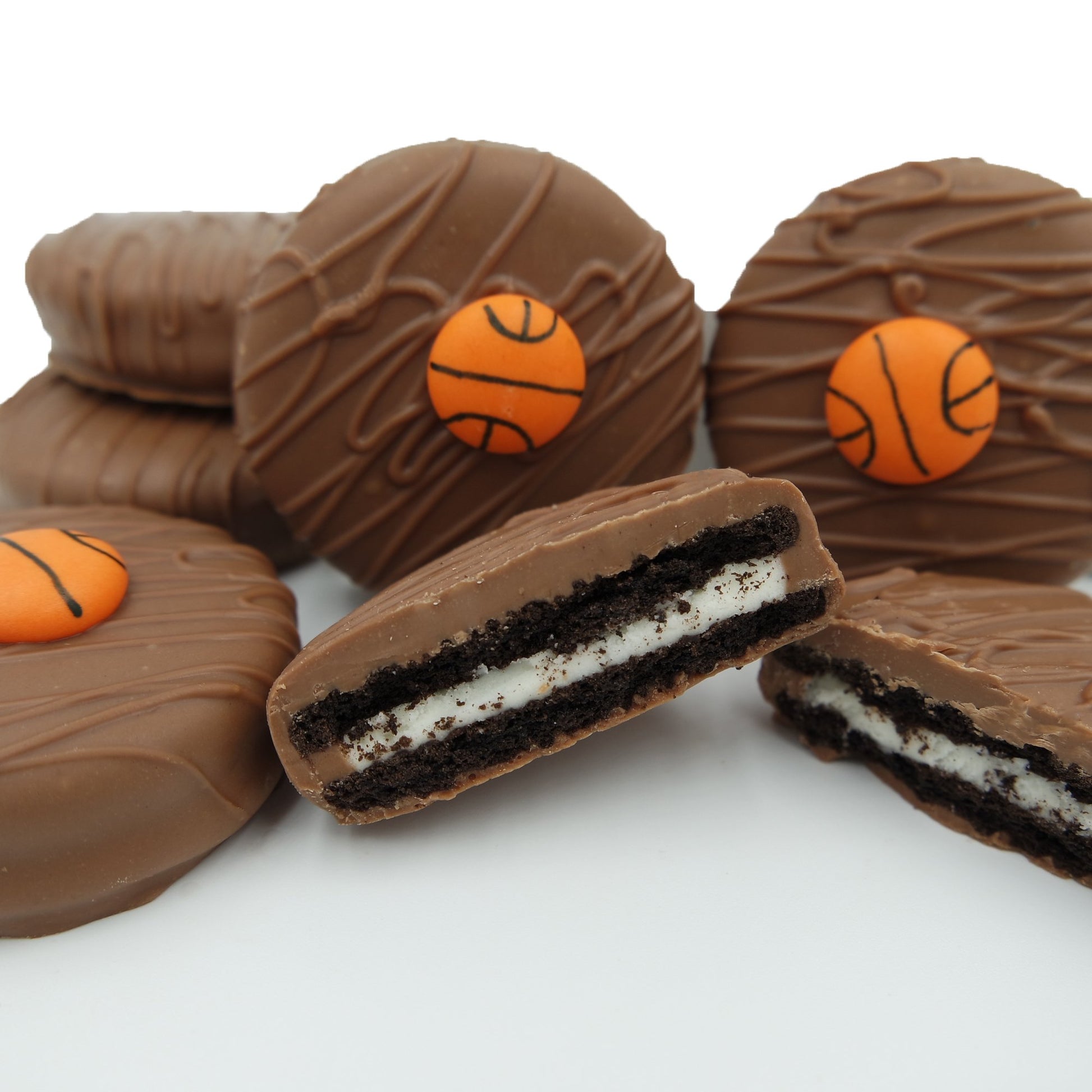 Philadelphia Candies Milk Chocolate Covered OREO Cookies, 8 oz Basketball Gift