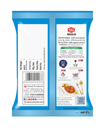 Ss Masalas Fish Fry Masala Powder 500G | Easy To Cook Ready Mix Spices For Fried Fish Marination | No Artificial Colors | No Msg