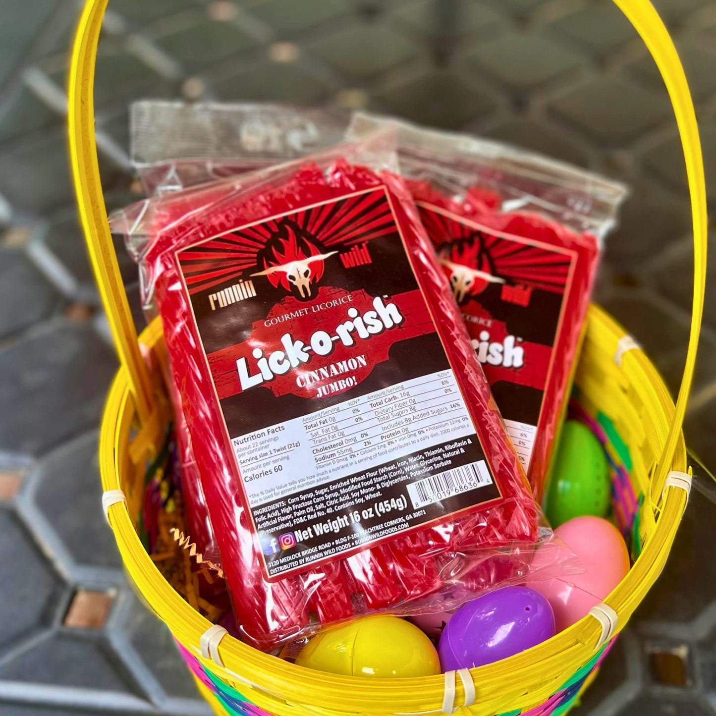 Cinnamon Licorice Twists | Lick-O-Rish, 3 Pounds Total (Set Of 3 Bags, 1 Pound Each)