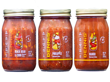 All-Natural Gourmet Salsa Variety Pack | Low Sugar, Low Cal, Low Carb, Low Sodium, & Gluten Free! Includes (1) Each Of Black Bea
