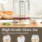 Superbaking Sourdough Starter Jar, Beginner Friendly Sourdough Starter Kit with 34oz Wide Mouth Glass Jar, Sour Dough Container