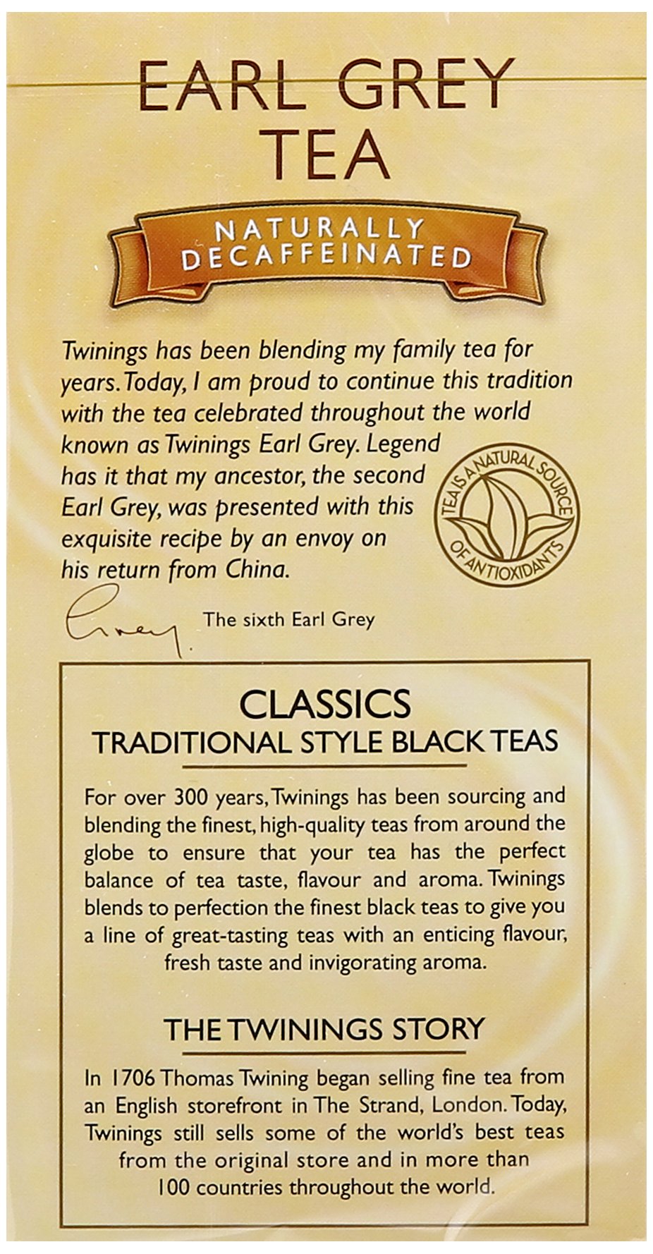 Twinings Earl Grey Decaf Tea, Tea Bags, 20-Count Boxes (Pack Of 12)