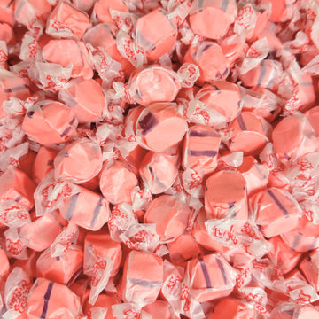 Premium Pomegranate Saltwater Taffy Chewy Candy Sweet, Tropical Flavor Bulk 1 Lb Bag 60+ Pieces Individually Wrapped, Nut & Glut