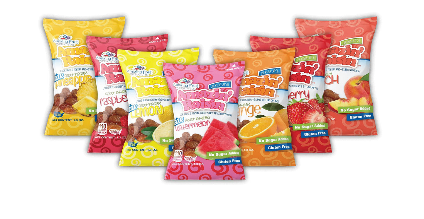 Amazin' Raisin Flavor Infused Raisins Variety Pack 14 Count