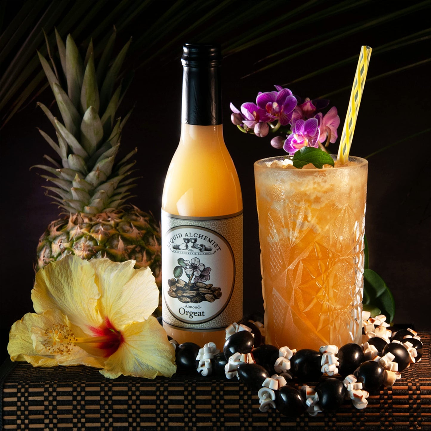 Liquid Alchemist Orgeat Syrup for Cocktails - Real Ingredients Make Our Almond Syrup the Perfect Mai Tai Mix - Non-GMO  Gluten Free & Vegan (12.7 oz)