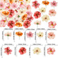 Ephlyn Edible Flower Cupcake Toppers, 50 Pcs Wafer Paper, 1.8 cm, Rose Red, Party Decorations for Bridal, Baby Shower, Birthday, Anniversary