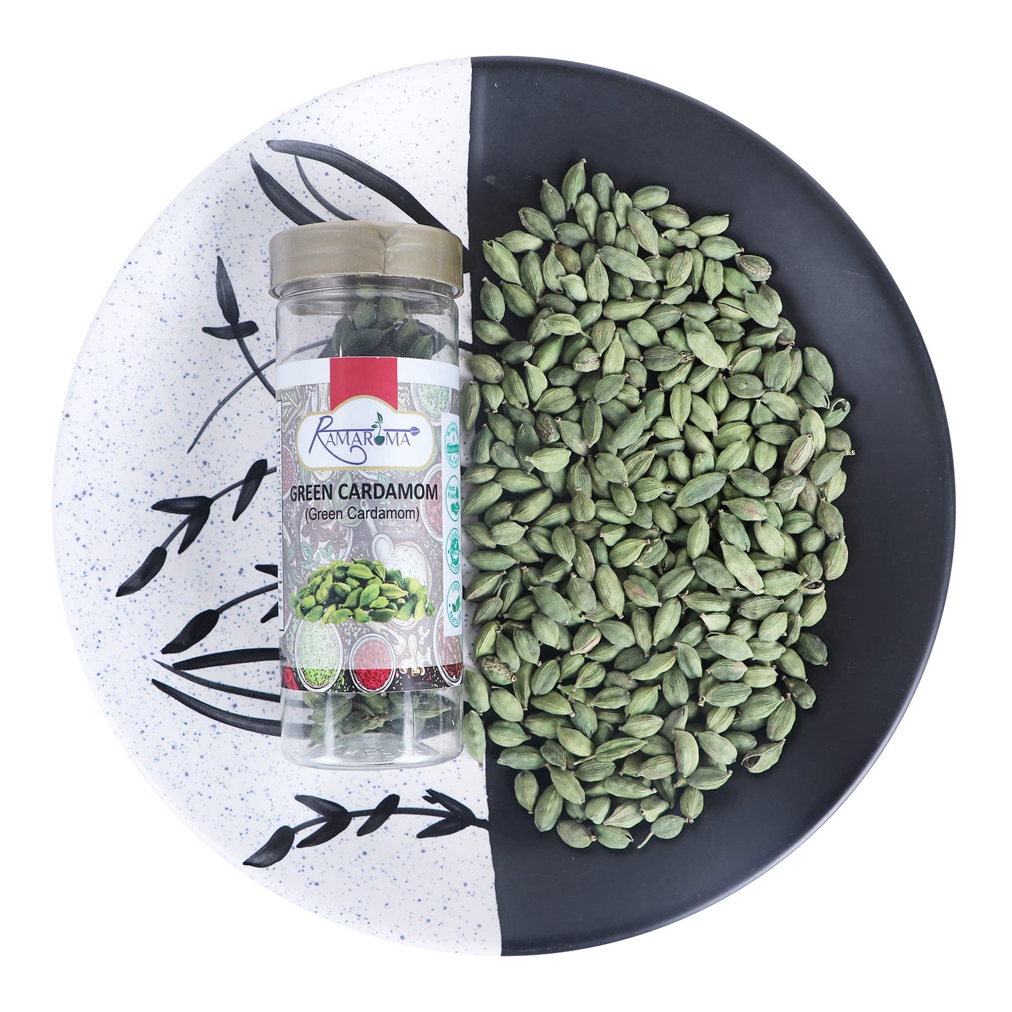 Ramaroma Green Cardamom Pods Spice (Hari Elachi) 3Oz (85G) ~ All Natural | Vegan | Gluten Friendly | Non-Gmo | Unique | 100% Nat