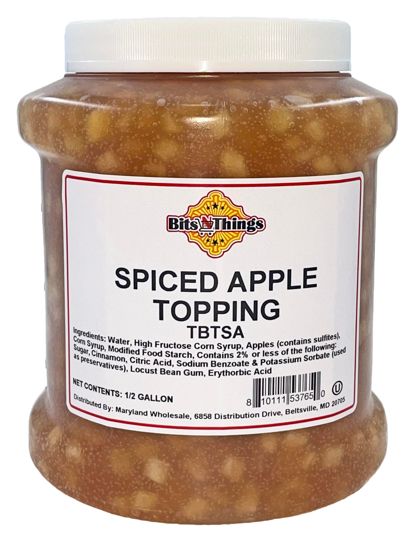 Bits N Things Spiced Apple Dessert Topping | Ice Cream, Sundaes, Pie | Kosher & Made in America | 64 oz.