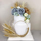 19 Pcs Gray Boho Cake Decorations Flower Cake Toppers Pampas Grass Cake Topper For Wedding Bridal Baby Shower Birthday Party Sup