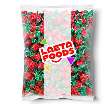 Arcor Strawberry Filled Bon Bons | 1 Pound Bag | Hard Candy - Approx. 60 Count