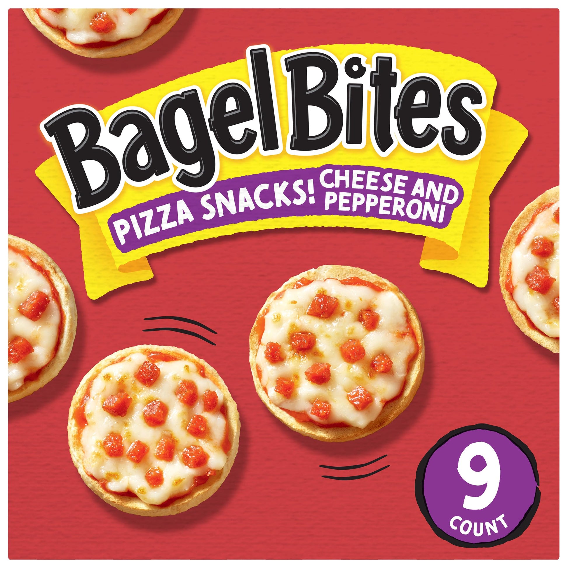 Bagel Bites Cheese & Pepperoni Mini Pizza Bagel Frozen Snacks, 9 ct Box