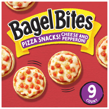 Bagel Bites Cheese & Pepperoni Mini Pizza Bagel Frozen Snacks, 9 ct Box