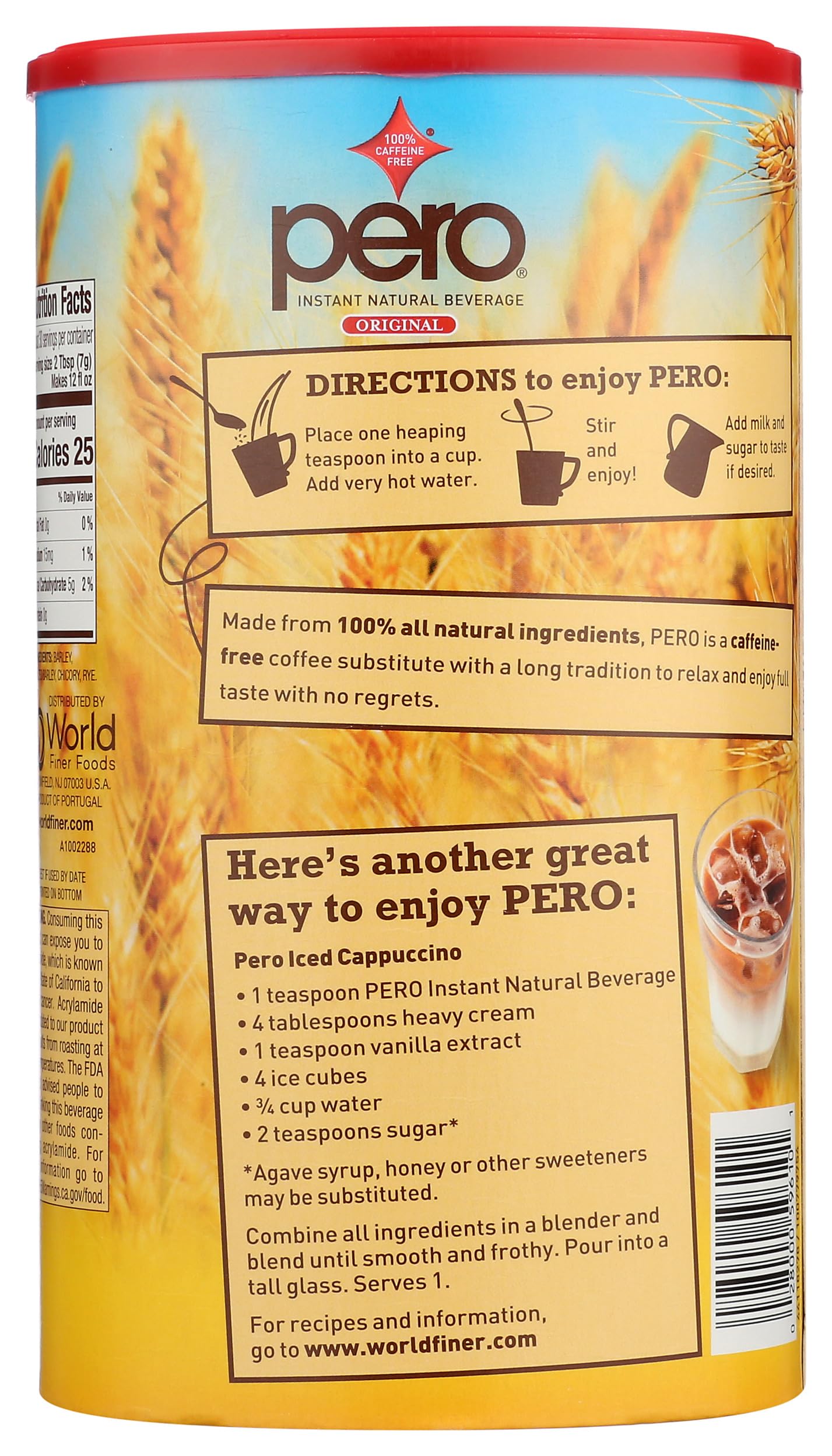 Pero Instant Beverage, 7 Ounce (Packaging May Vary)