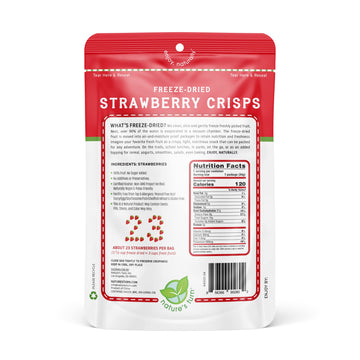 Natures Turn Freeze-Dried Fruit Snacks, Strawberry Crisps, Pack Of 2 (1.2 Oz Each)