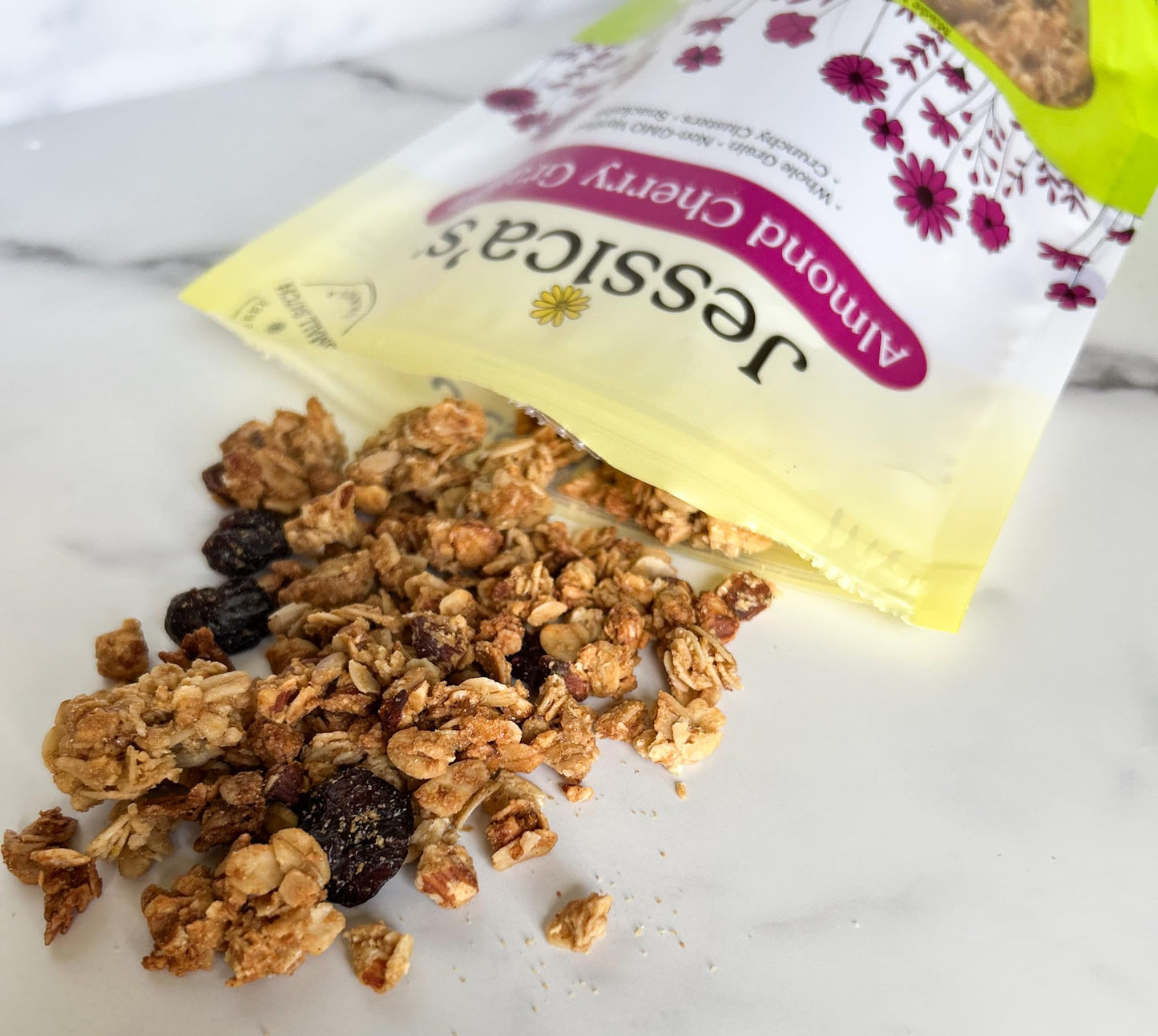 Jessicas Natural Foods Gluten-Free Almond Cherry Granola 11 oz. - All-Natural Granola, Non GMO Breakfast Cereal and Snack, Cert