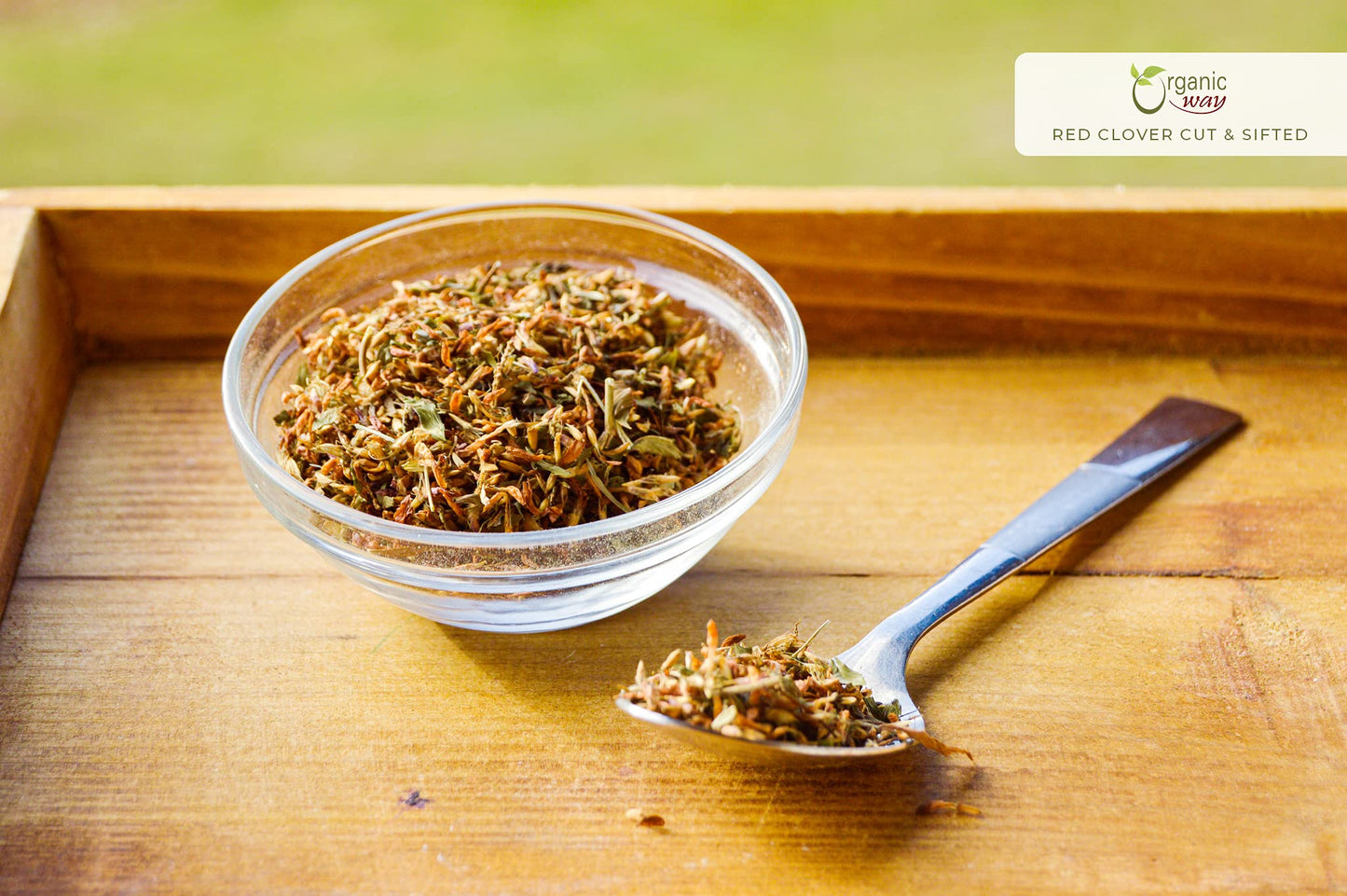 Organic Way Red Clover Flower Cut & Sifted (Trifolium Pratense) - Herbal Tea | European Wild-Harvest | Organic & Kosher Certifie