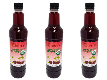 Joes Syrup Organic Flavored Syrup, Organic Cherry, 750 ml (3 Pack)