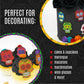 Sugar Robot Inc. Edible Halloween Cake Toppers - Sugar Skulls Set of 24 - 2.5 inches - Small Skulls - Paper