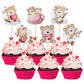 36Pcs Happy Valentine'S Day Cupcake Toppers Sweet Love Valentine Cupcake Picks For Valentine'S Day Theme Birthday Party Cake Dec