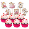36Pcs Happy Valentine'S Day Cupcake Toppers Sweet Love Valentine Cupcake Picks For Valentine'S Day Theme Birthday Party Cake Dec