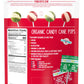 Yumearth Holiday Organic Candy Cane Pops 40 Winter Wrapped Pops Allergy Friendly Gluten Free Non-Gmo Vegan No Artificial Flavors
