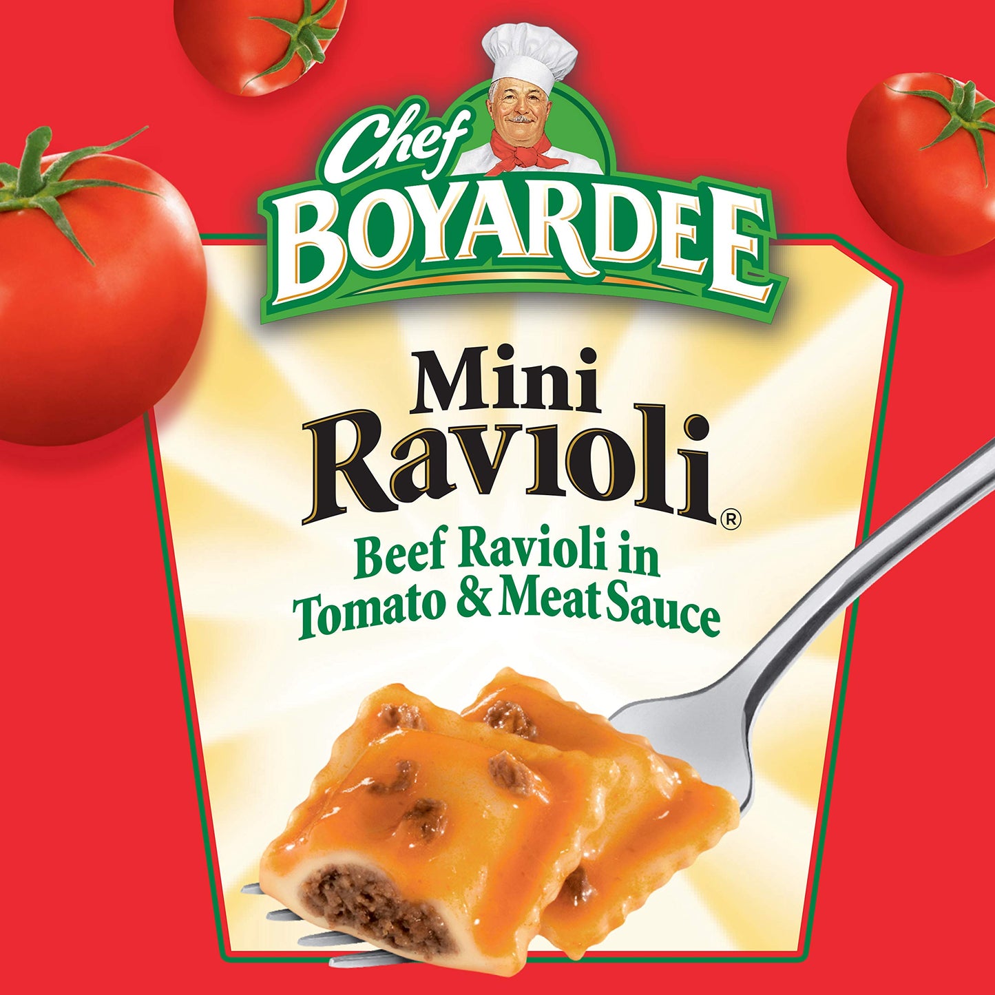 Chef Boyardee Mini Beef Ravioli, Microwave Pasta, Canned Food, 15 oz.