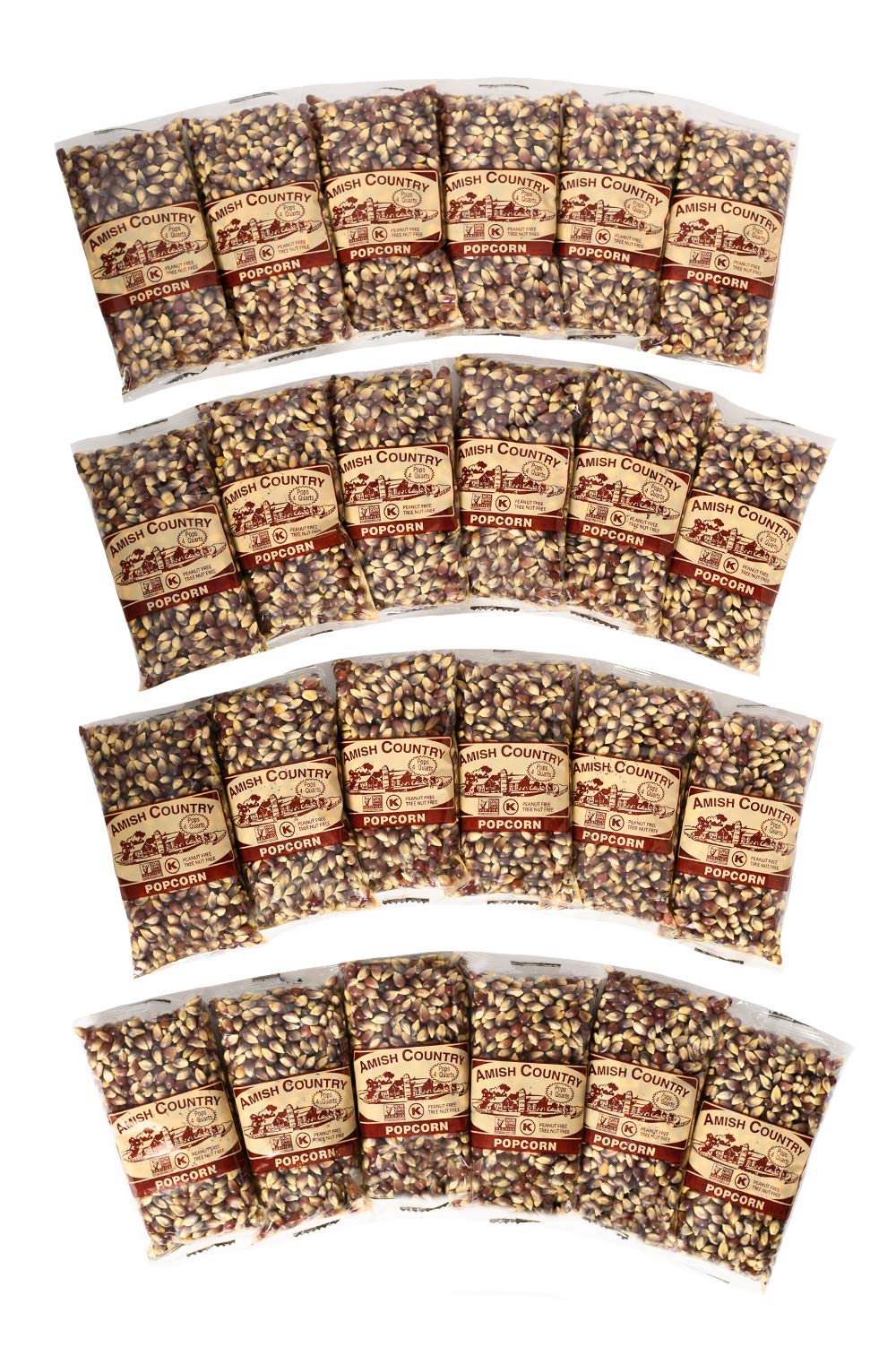 Amish Country Popcorn | 24-4 Oz Bags - Purple Kernels | Old Fashioned, Non-GMO and Gluten Free