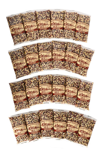 Amish Country Popcorn | 24-4 Oz Bags - Purple Kernels | Old Fashioned, Non-GMO and Gluten Free