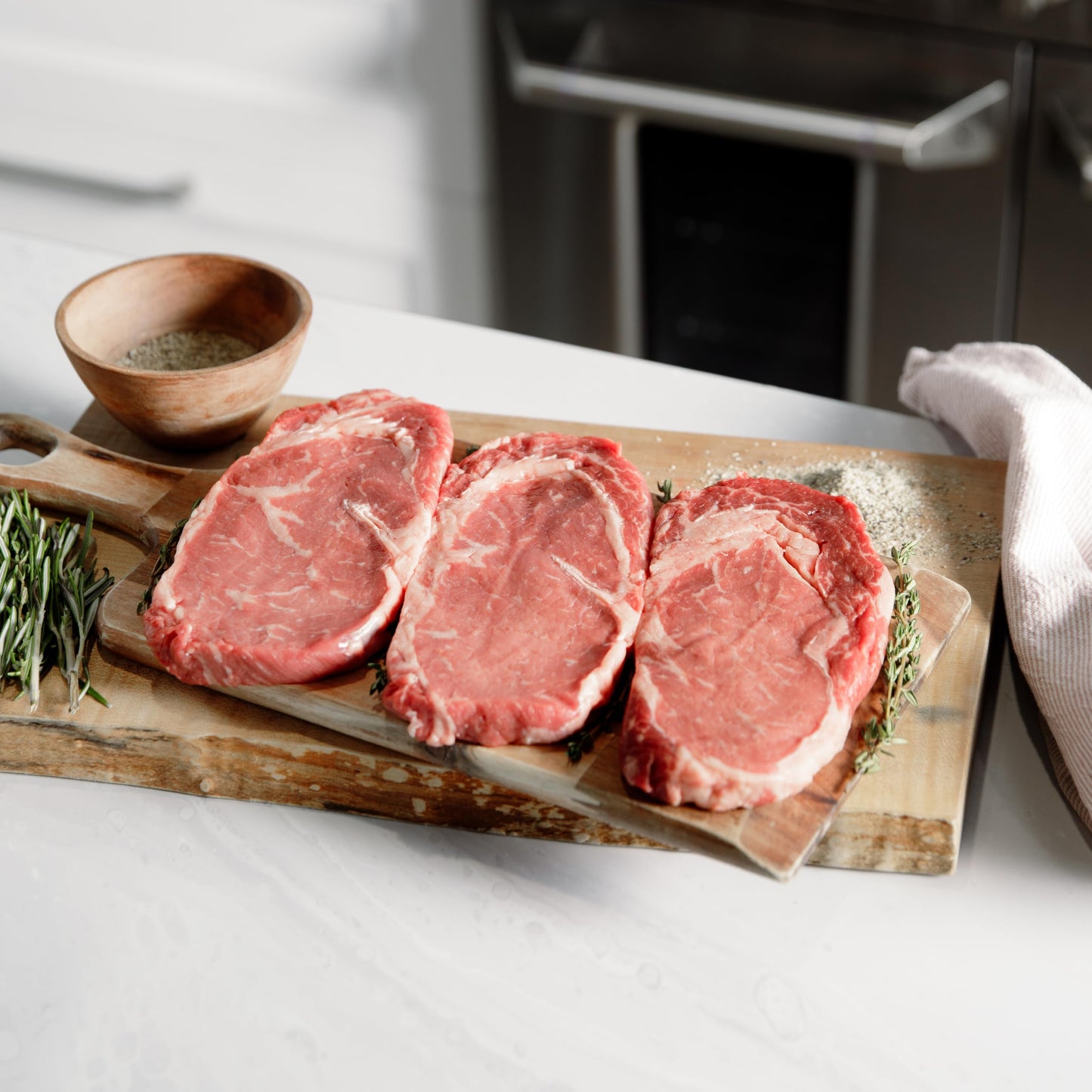 Rastellis Black Angus Beef Ribeye Steaks (16 ct) 9 oz Portions  9 lbs. Total