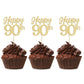 Gyufise 24Pcs Happy 90Th Cupcake Toppers Glitter Number 90 Ninety Cheers To 90 Cupcake Food Picks Decorations For 90Th Birthday