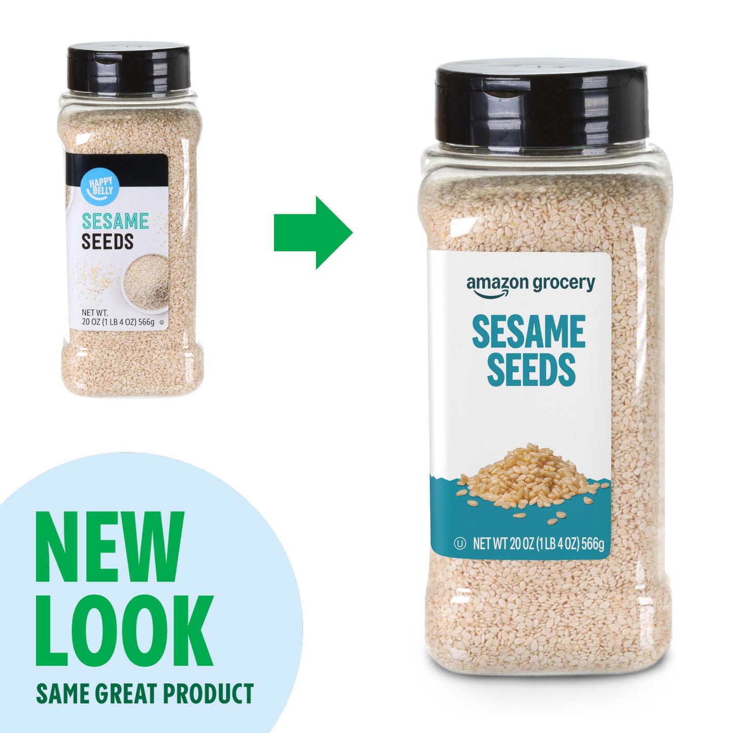 large online retailer Grocery Sesame Seeds, 20 Oz, Pack of 1, Previously Happy Belly, Packaging May Vary