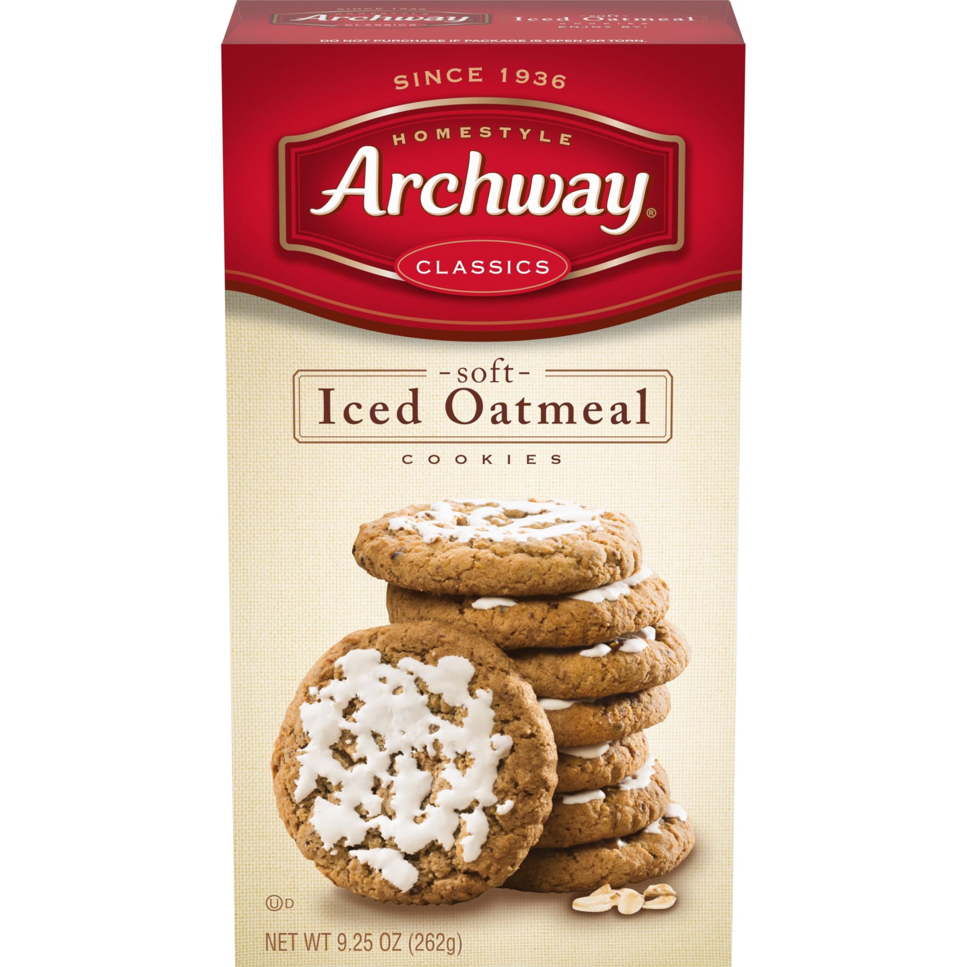 Archway Soft Iced Oatmeal Cookies, 9.25 Oz (Pack of 9), Iced Oatmeal, Model 103540