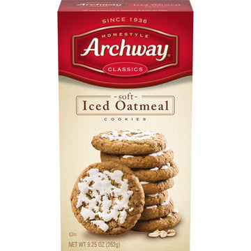 Archway Soft Iced Oatmeal Cookies, 9.25 Oz (Pack of 9), Iced Oatmeal, Model 103540
